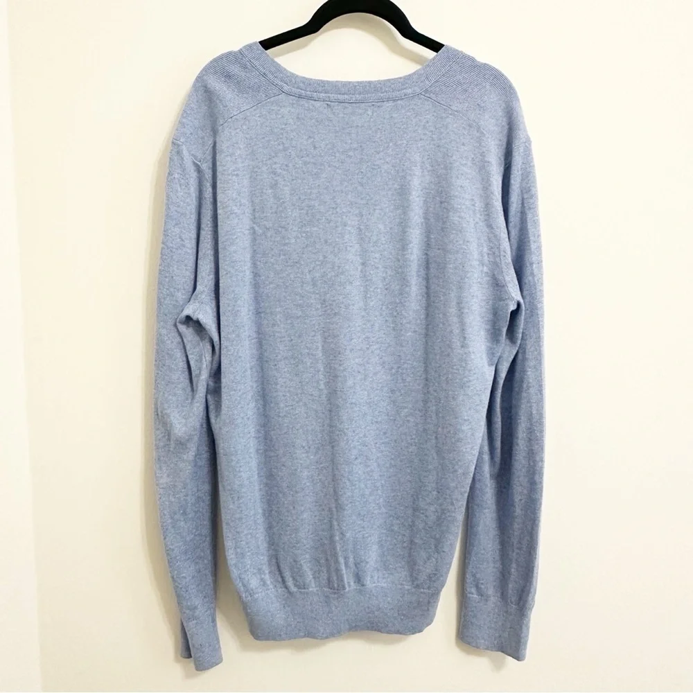 Banana Republic Silk Linen Blend Blue Pullover Size Large minimalist